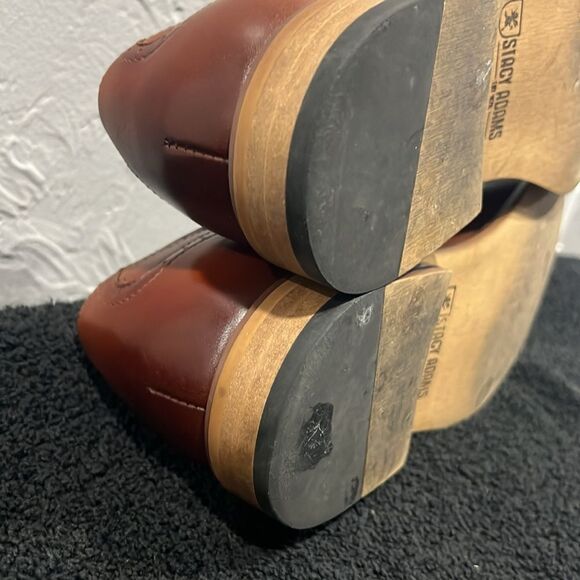 🔥🔥 STACY ADAMS Dunbar Wingtip Oxford Brown Dress Shoes - Men Sz 8M - PERFECT! - Picture 10 of 15